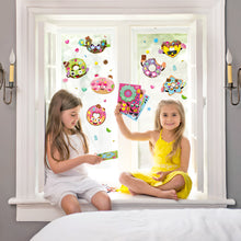 Load image into Gallery viewer, Summer Donut Face Stickers Party Making Cute DIY Donut Face Sticker Sheets Colorful Face Stickers Games Doughnuts Treats and Sweets Birthday Party Supplies