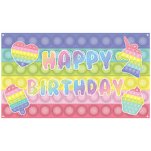 Load image into Gallery viewer, Polyester Pop Photography Booth Backdrop Macaron Bubble Theme Poster, Party Banner Background Wall Decoration for Birthdays, Christmas New Year, Shooting props for Childeren Girls Boys, 6.6*3.8ft