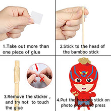 Load image into Gallery viewer, TICIAGA 48pcs Superhero Action Sign Cut-outs, Birthday Centerpiece Sticks for Tables, Iron Spiderman Party Garland Banner, Hero Cake Topper Sticks, Photo Booth Props, Superhero Theme Party Decoration