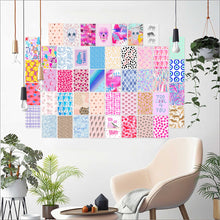 Load image into Gallery viewer, Yopyame 50PCS Preppy Aesthetic Pictures Wall Collage Kit, Retro Style Photo Collections Collage Dorm Decorations for Teens and Young Adults, Wall Prints Kit, Small Posters for Room Bedroom Aesthetic