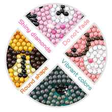 Load image into Gallery viewer, TICIAGA 5D DIY Diamond Painting Kits for Kids, Jungle Safari Theme Stick Paint with Diamonds by Number Kit Easy to DIY, Shine Sparkle Mosaic Stickers DIY Handmade Art Craft, 18pcs Animal Stickers