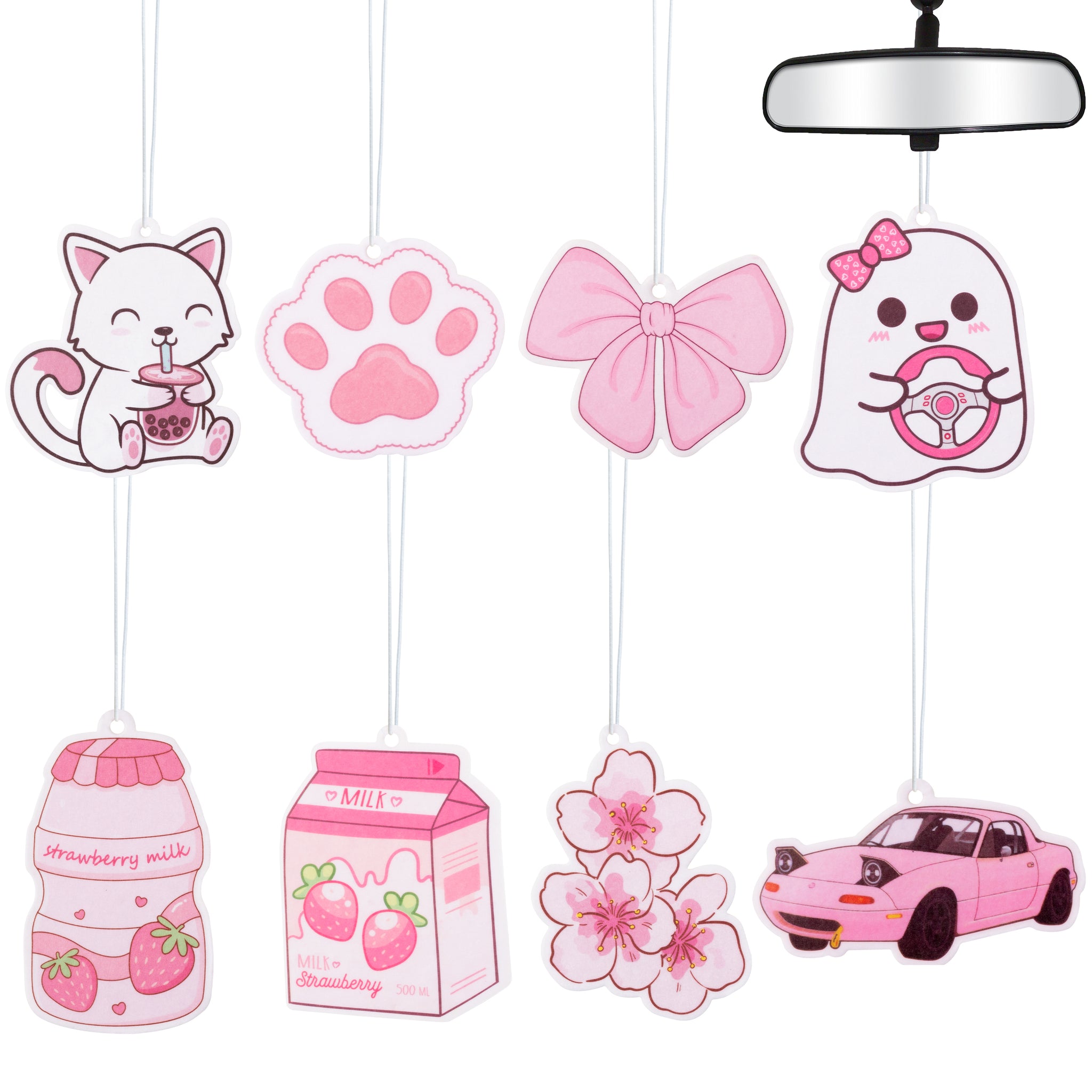 Car Air Freshener Kawaii Pink Decorations, Cute Car Accessories 