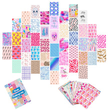 Load image into Gallery viewer, Yopyame 50PCS Preppy Aesthetic Pictures Wall Collage Kit, Retro Style Photo Collections Collage Dorm Decorations for Teens and Young Adults, Wall Prints Kit, Small Posters for Room Bedroom Aesthetic
