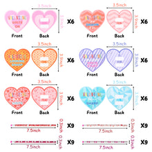Load image into Gallery viewer, Yopyame 72PCS Valentines Day Set with Pencils Toppers Cards and Pencils, Valentines Day Cards for Children, Valentines Exchange Treats for School Supplies Party Favors, Exchange Bulks for Girls Boys
