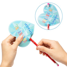 Load image into Gallery viewer, Yopyame 72PCS Valentines Day Set with Pencils Toppers Cards and Pencils, Valentines Day Cards for Children, Valentines Exchange Treats for School Supplies Party Favors, Exchange Bulks for Girls Boys
