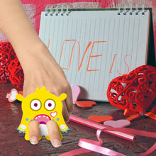 Load image into Gallery viewer, Yopyame 28PCS Valentine&#39;s Day Cards Monster Greeting Cards Set with Make a Face Stickers and Envelopes, DIY Monster Finger Puppet Pop-Out Bookmarks with 5pcs Monster Temporary Tattoo Bonus
